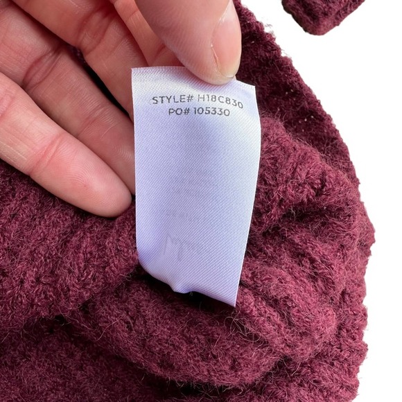 Lulus Turtleneck Sweater Womens Ribbed Long Sleeve Soft Stretch Red Large - Picture 7 of 10